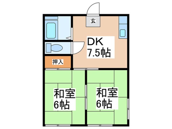 桜ハイツの物件間取画像